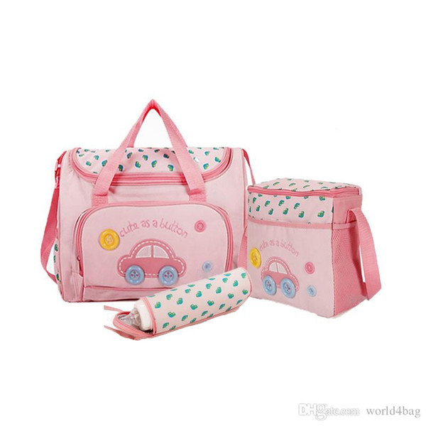Fashion Wholesale Oxford Cloth Multi-functional 4 Pieces Suite Mummy Oxford Cloth Maternity Bags Waterproof Handbags Bottle Nursing Bags