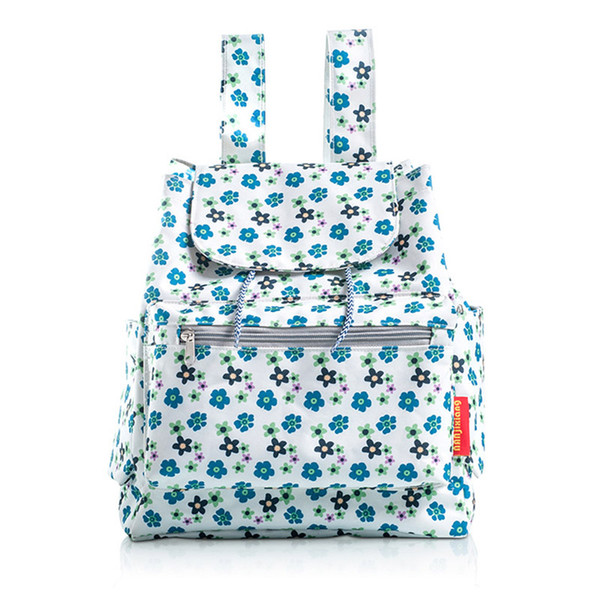 Mummy Diaper Backpack Fashion Flower Printed Baby Care Nursing Nappy Bag Large Capacity Outdoor Travel Durable Handbag MBG0189