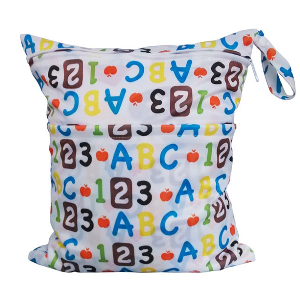 Printing Zippered Chevron Cloth Diaper bags Baby Laundry Wet and Dry Bags Cloth Diaper Bags Wet 26 different WetBag 33*28cm