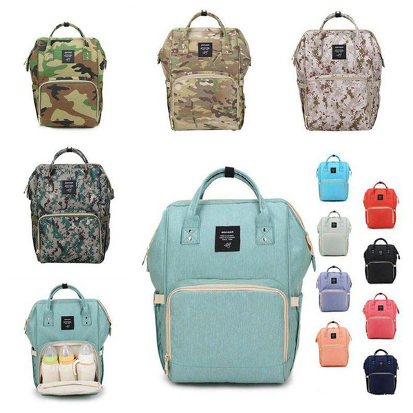 18 Colors New Multifunctional Baby Diaper Backpack Mommy Changing Bag Mummy Backpack Nappy Mother Maternity Backpacks 20pcs