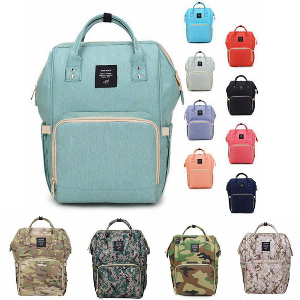 18 Colors New Multifunctional Baby Diaper Backpack Mommy Changing Bag Mummy Backpack Nappy Mother Maternity Backpacks 10pcs