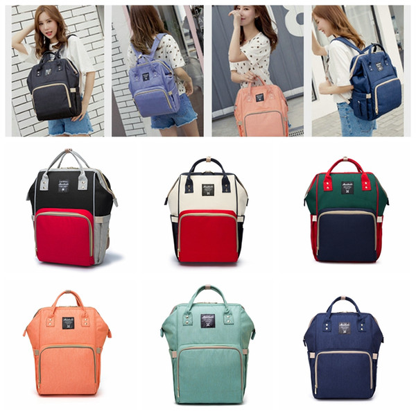 18 Color Mommy Diaper Bags New Multifunctional Backpacks Fashion Mother Backpacks Maternity Backpacks Mommy Changing Bags 3pcs