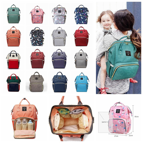 19 Colors New Multifunctional Baby Diaper Backpack Mommy Changing Bag Mummy Backpack Nappy Mother Maternity Backpacks 30pcs