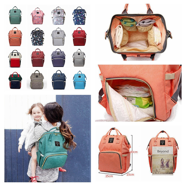 19 Colors Mommy Diaper Bags New Multifunctional Backpacks Fashion Mother Backpacks Maternity Backpacks Mommy Changing Bags 50pcs