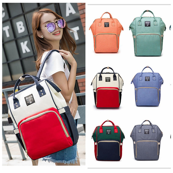 18 Color Mommy Diaper Bags New Multifunctional Backpacks Fashion Mother Backpacks Maternity Backpacks Mommy Changing Bags 30pcs