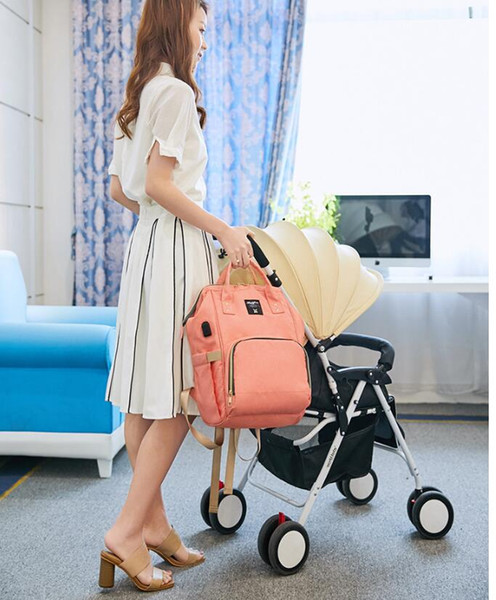 2018 hot DHL 8 color high quality Large-capacity multi-function diaper bag, shoulder-mounted Mummy bag