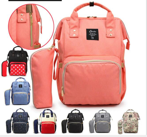 2018 10 color Mommy Backpacks Nappies Diaper Bags Large Capacity Waterproof Maternity Backpack Mother Handbags Outdoor Nursing Travel Bags