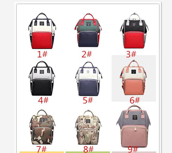 LEQUEEN Camouflage / color matching Mummy bag, stylish multi-function large-capacity handbag, out of the portable maternal and child package