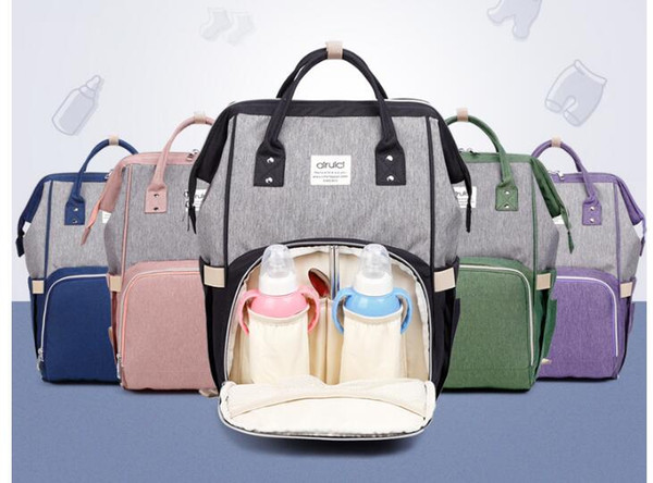 DHL 2018 8 Colors New Multifunctional Baby Diaper Backpack Mommy Changing Bag Mummy Backpack Nappy Mother Maternity Color matching Backpacks