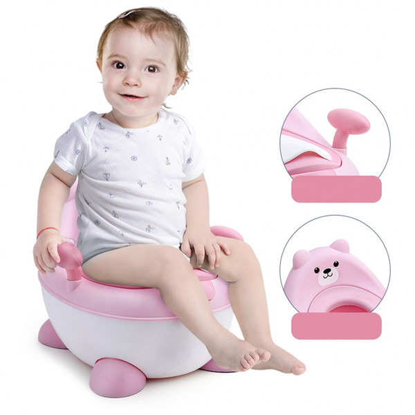 Cute Cartoon Baby Potty Toilet Seat Portable Safe Large Baby Infant Kids Toilet Urinals Training Children Potty With Armrest