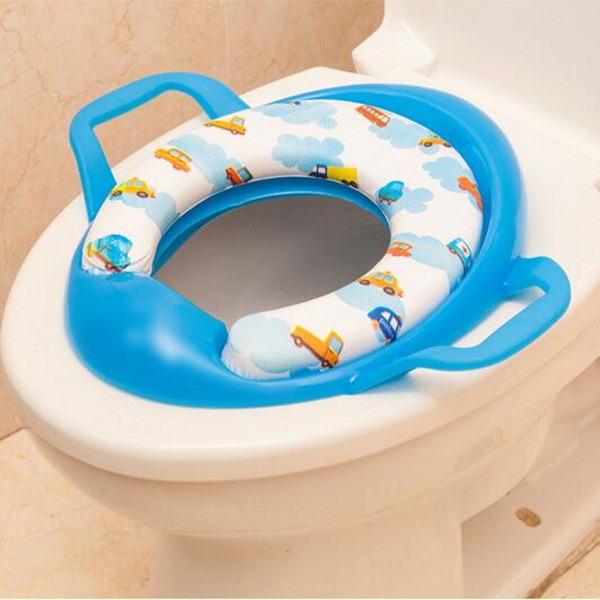 New Style Baby Toilet Training Seat Cushion With Handles Large Soft Cushion Potty Toilet Seat For Child Baby