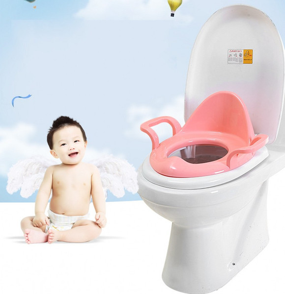 Large Safe Baby Infant Toilet Seat Cushion With Handles Solid Plastic Child Kids Toilet Training Seat 3 Colors