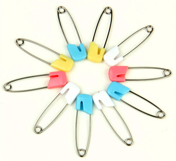 Meisiney baby safe product 10pcs/pack surface metal pins, stainless steel color children baby diaper safety pin