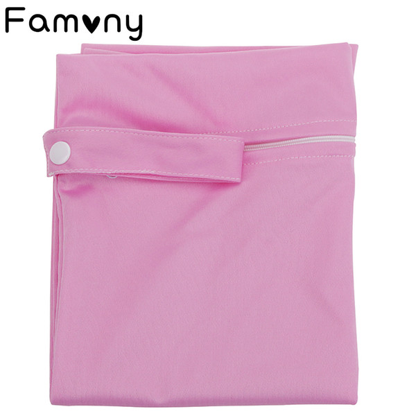 Wet Dry Bag Waterproof PUL Single Pocket Bags For Nusing Pad Menstrual Pad Reusable Cloth Nappy Diaper Candy Color Wet Bag