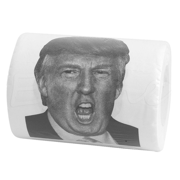 10pcs/lot Hot!!! Donald Trump Humour Toilet Paper Roll Novelty Funny Gag Gift Dump with Trump