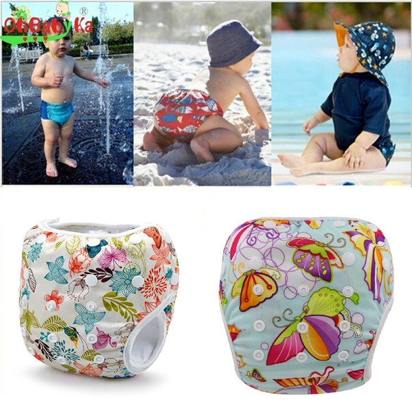 Adjustable Baby Swim Diaper Reusable Nappy Pants Infant Baby Boy Girl Reusable Swimwear Waterproof Swimming Diapers