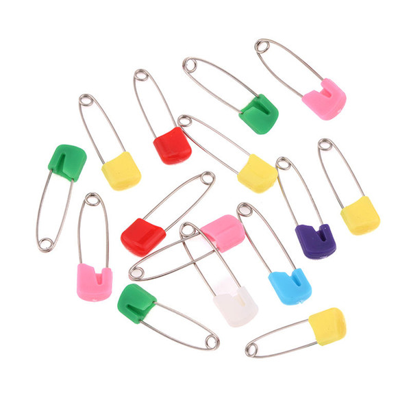 Safety Locking Baby Cloth Nappy Diaper Pins Colorful Child Safety-pins 15pcs/set