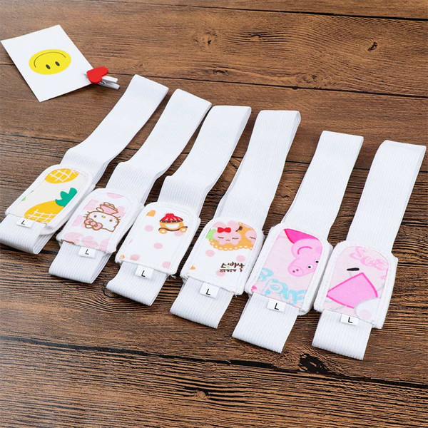 6 Pieces/Set Practical Adjustable Baby Diaper Belt Fixed Belt Elastic Diapers Rubber Band With Magic Paste Infants Diaper