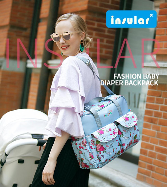 Insular Waterproof Nappy Bag Pregnant women multi-functional Messenger Mummy package fashion maternal and child bags