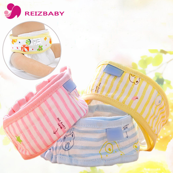 REIZBABY 1pc Newborn Baby Cute Cartoon Diapers Fixed Belt Child Infant Adjustable Elastic Belt Nappy Lock Buckles