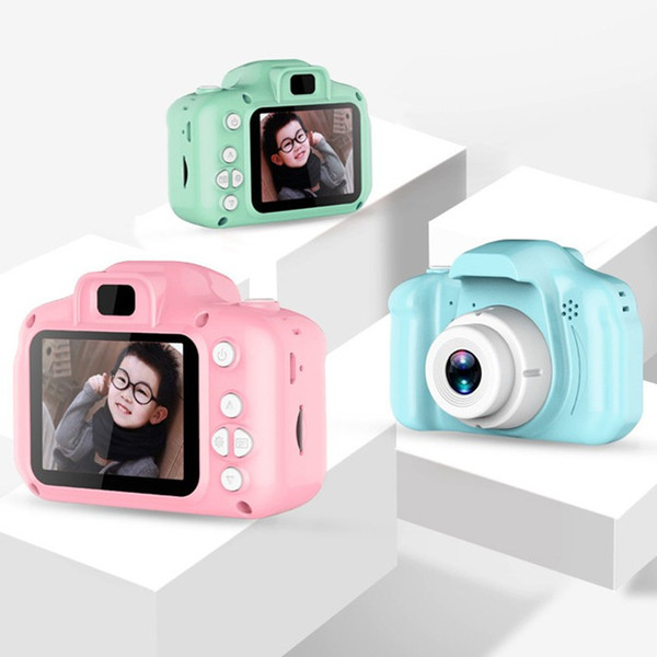 3 Colors Kids Camera Children Mini Digital Camera Cartoon Cam 8MP SLR Camera Toys for Birthday Gift 2 Inch Screen Take Photo M1263