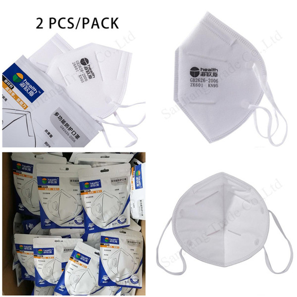 2PCS/1Lot KN95 Face Masks Anti Dust Mouth Cover Mask N95 Safety Protective Masks Air Filter Anti PM2.5 Fog Mask Particulate Respirator D3403