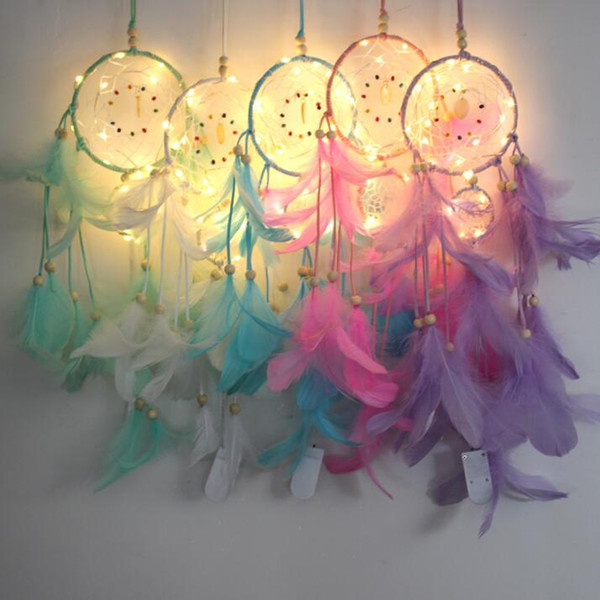 LED Shine Dream Catcher Bedroom Small Night Light Sitting Room Decoration Birthday Party Gift Boy Girl Fashion Toys WY373