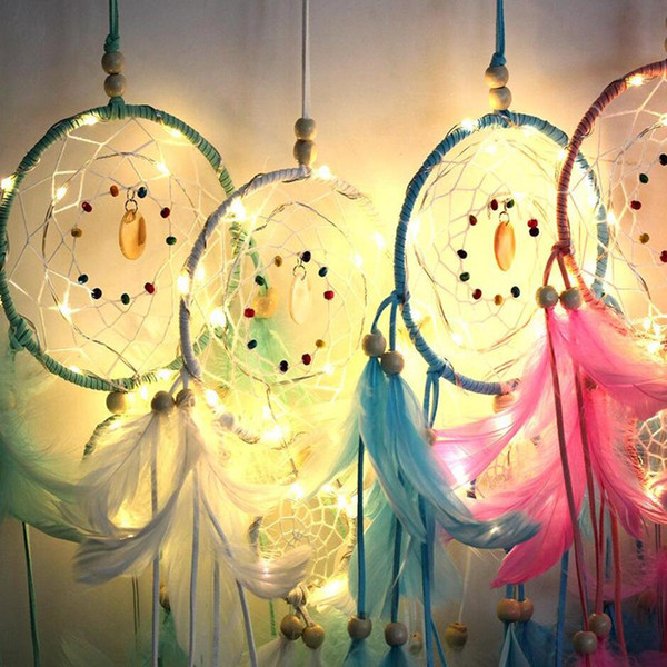 LED Shine Dream Catcher Bedroom Small Night Light Sitting Room Decoration Birthday Party Gift Boy Girl Fashion Toys WY373Q