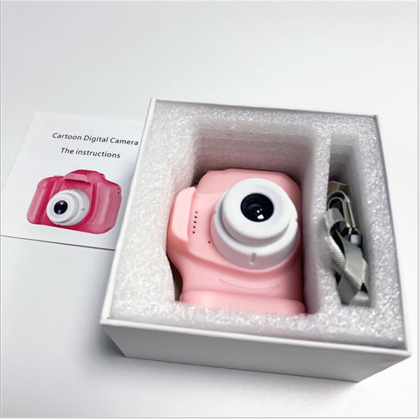Kids Camera Hot Xmas Children Mini Digital Camera Cartoon Cam 8MP SLR Camera Toys for Birthday Gift 2 Inch Screen Take Photo C6966