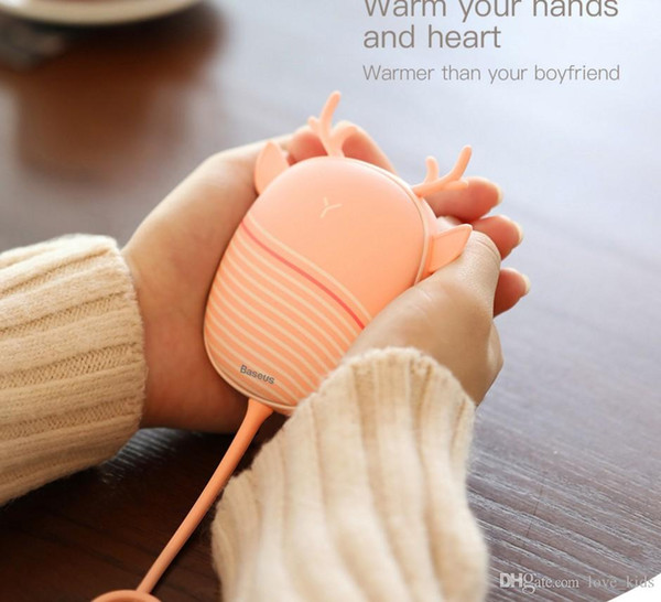 Heater Hand Warmer Heating Pad USB Rechargeable Handy Warmer Heater Pocket Mini Cartoon Electric Heater Warm With Lamp