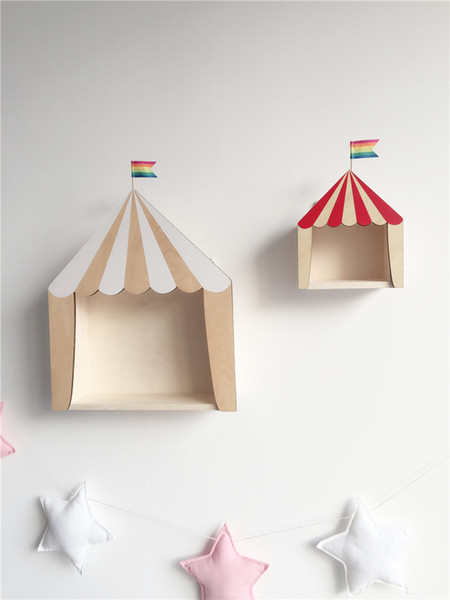 Nordic Style Nursery Wooden Small House Kids Room Decoration Scandinavian Style Children Room Decor Nordic Decoration For Room J190521