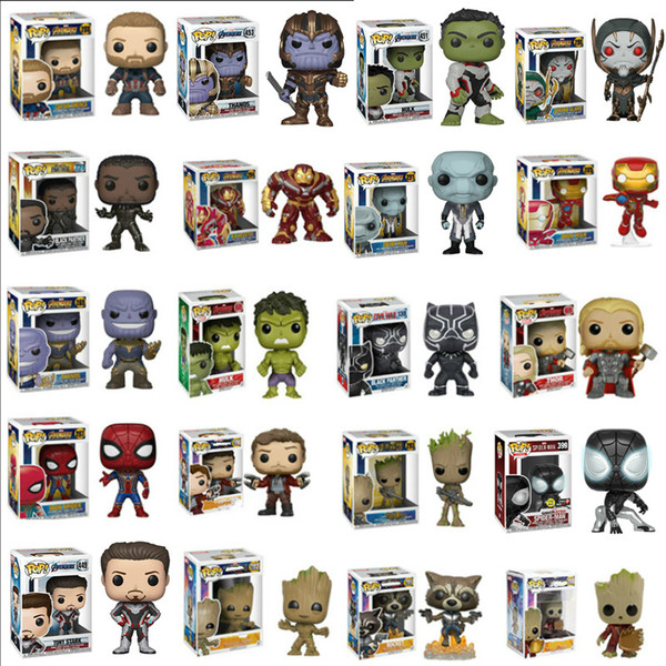 FUNKO POP Marvel Avengers Stan Iron Man Thor Figure PVC Action Figure Collection Model Toys for Kids Birthday Gift Christmas CJ191115