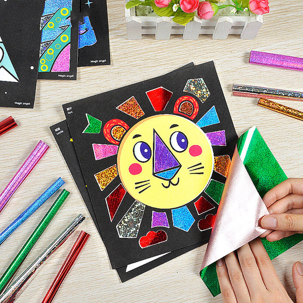 15/pcs Cute Fairy Tale Style Diy Magic Transfer Sticker Transfer Painting Crafts For Kids Arts And Crafts Toys For Children J190521