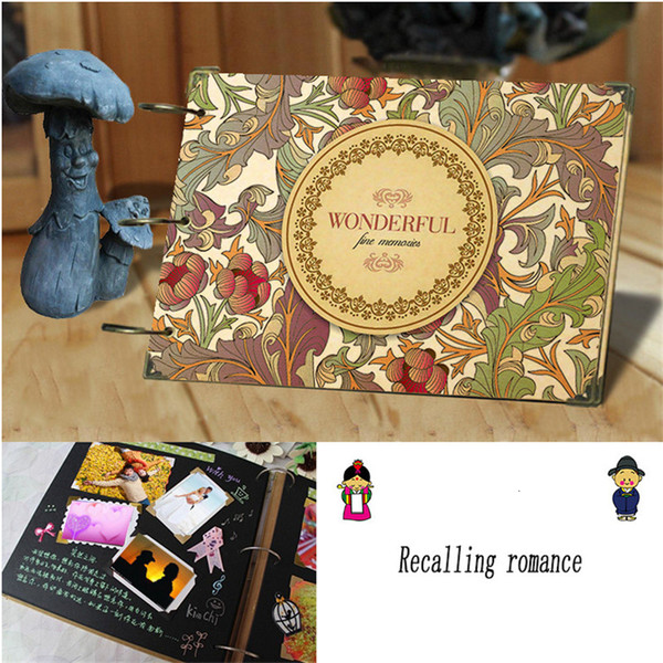 NEW Retro DIY Scrapbook Photo Album Weeding Travel Baby Album Craft Handmade Craft Paper Wedding Memory Photo Album de fot SH190910