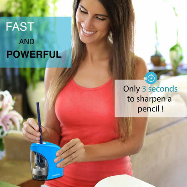 Electric Auto Pencil Sharpener School Sharpener Stationery for NO.2(8mm) Pencils and Colored Pencils Battery/USB Charge Powered