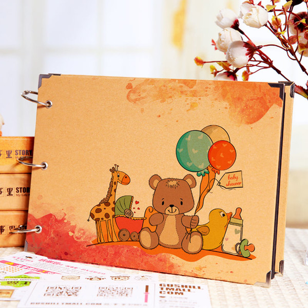 10-inch Kindergarten Growing Up Album Black Card DIY Handmade Album Children's 4-inch 5-inch Sticker Baby Souvenir Record Album SH190910