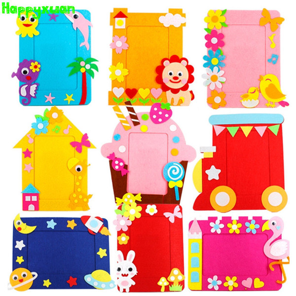 Happyxuan 10pcs Kids Diy Felt Craft Kits Picture Photo Frame Cartoon Dolphins Kindergarten Baby Creative Educational Toys 2018 J190521