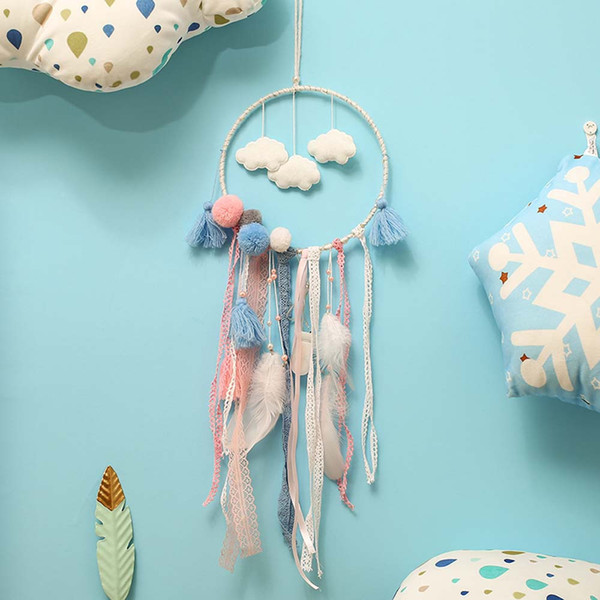 Led Dream Catcher Roman Curtain Cloud Feather Dreamcatcher Girl Birthday Gift Baby Room Decor Children Room Nursery Decor 8sep24 J190521