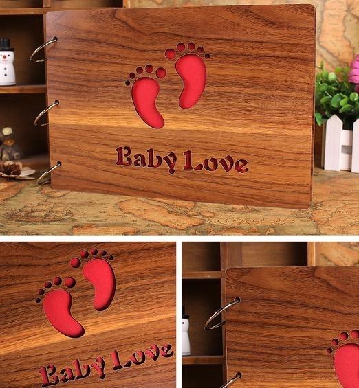 10 Inch Wooden Paper 30 Black Sheets Baby Scrapbook DIY Photo Photography Album Handmade For Children SH190910