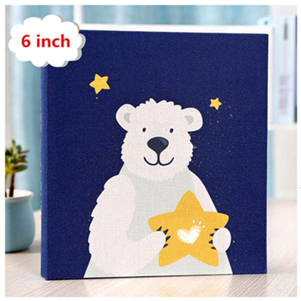 Denim cover bear stars fox art family insert photo album 6 inch / 5 inch album 800 photos large capacity album SH190910