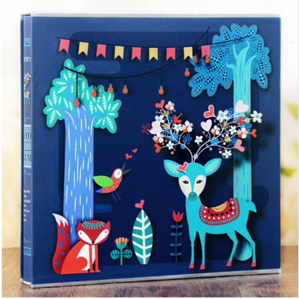 640 Sheets Photo Album with Gift Box General Interleaf Type Children Photo Album Transparent PVC Pages for 5 6 7 8 Inch Picture SH190910