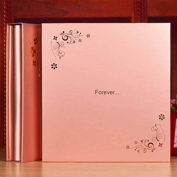 New 6 Inch 600 400 PHOTOS Large Capacity Plastic Insert Type Children Photo Album Fashion Rose Gold Photo Album For Wedding SH190910