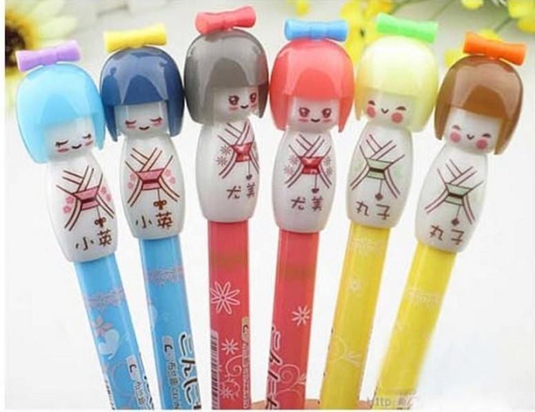 Children's stationery, 36pcs cute Cartoon Japanese dolls gel pen/Korean Style/Promotion Gift /Fashion/Wholesale, dandys