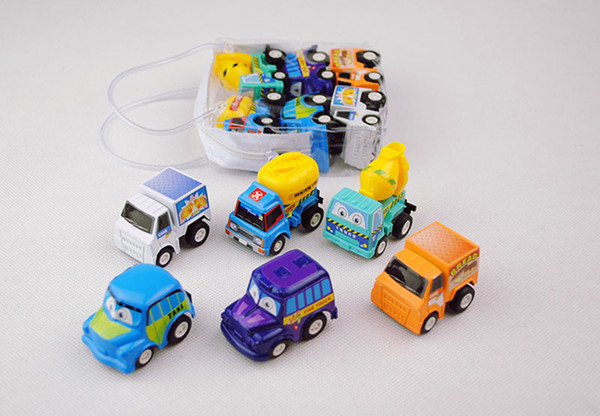 Mini Go Go Car Resilient 6 Styles Kids Gift Children Toys Car Cartoon Models 4-5cm Inertial Model Car