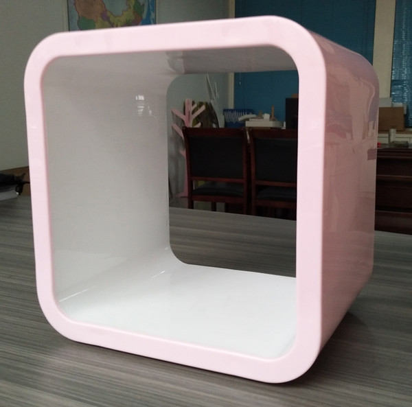 Free shipping Cube Floating Shelves,wall shelf plastic Wall Shelves for Home Decoration pink with white colour size 26X26X20cm