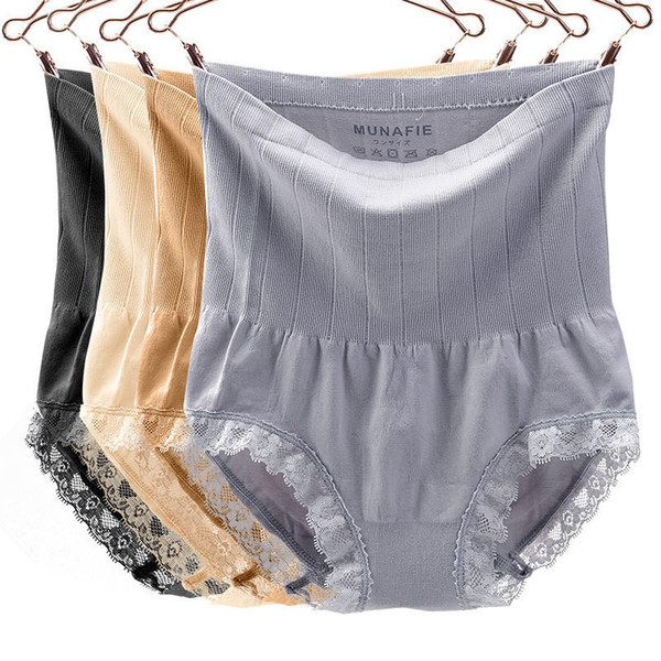 Pregnant Women Postpartum High Waist Briefs Lace Body Shaping Panties Ladies Slimming Tummy Control Underwear For 45-80KG