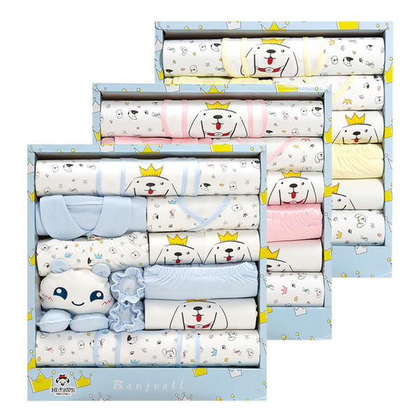 Newborn Clothes Gift Sets 3 Color Cute Cotton Baby Clothes Sets Best Gift for Newborn 18020302 Drop Shipping