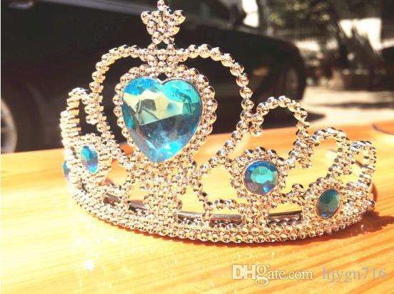 2018 new princess peach children with diamond crown wand frozen crown set