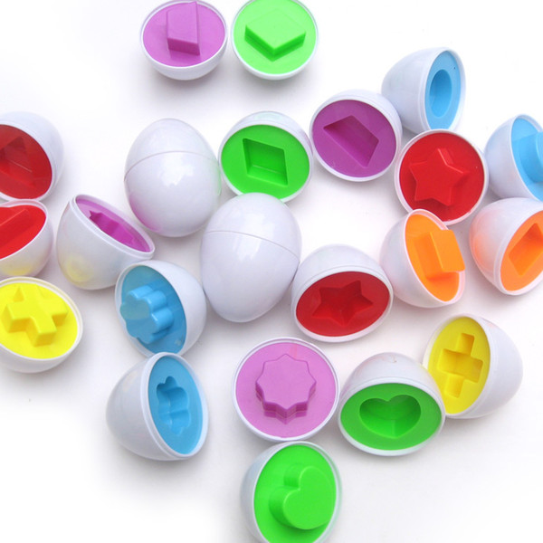 6 eggs Education Learning toys Mixed Shape Wise Pretend Puzzle Smart Eggs Baby Kid Egg Learning Puzzles for Children