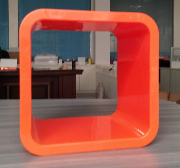 Free shipping Cube Floating Shelves,wall shelf plastic Wall Shelves for Home Decoration all Orange colour size 26X26X20cm